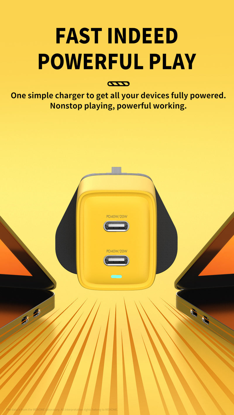 Gallium Nitride 40W Mobile Phone Charging Plug For Apple Iphone14 Charger